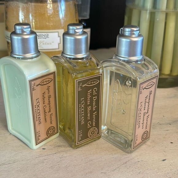 NEW L'occitane 3 piece travel set shampoo conditioner and shower gel verveine Ve - Picture 1 of 4